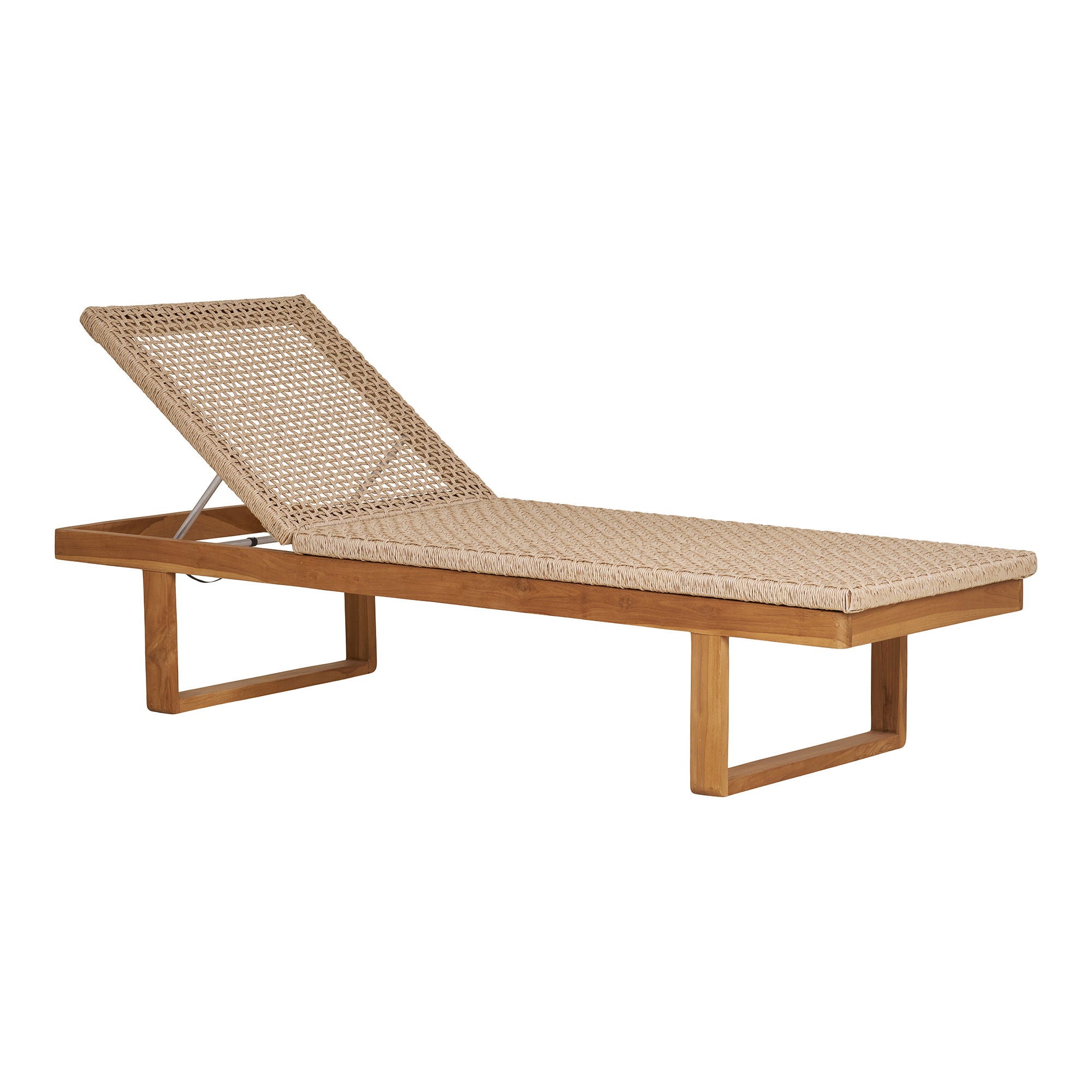Derby Sun Lounger - Sun Lounger, teak/polyrattan, nature